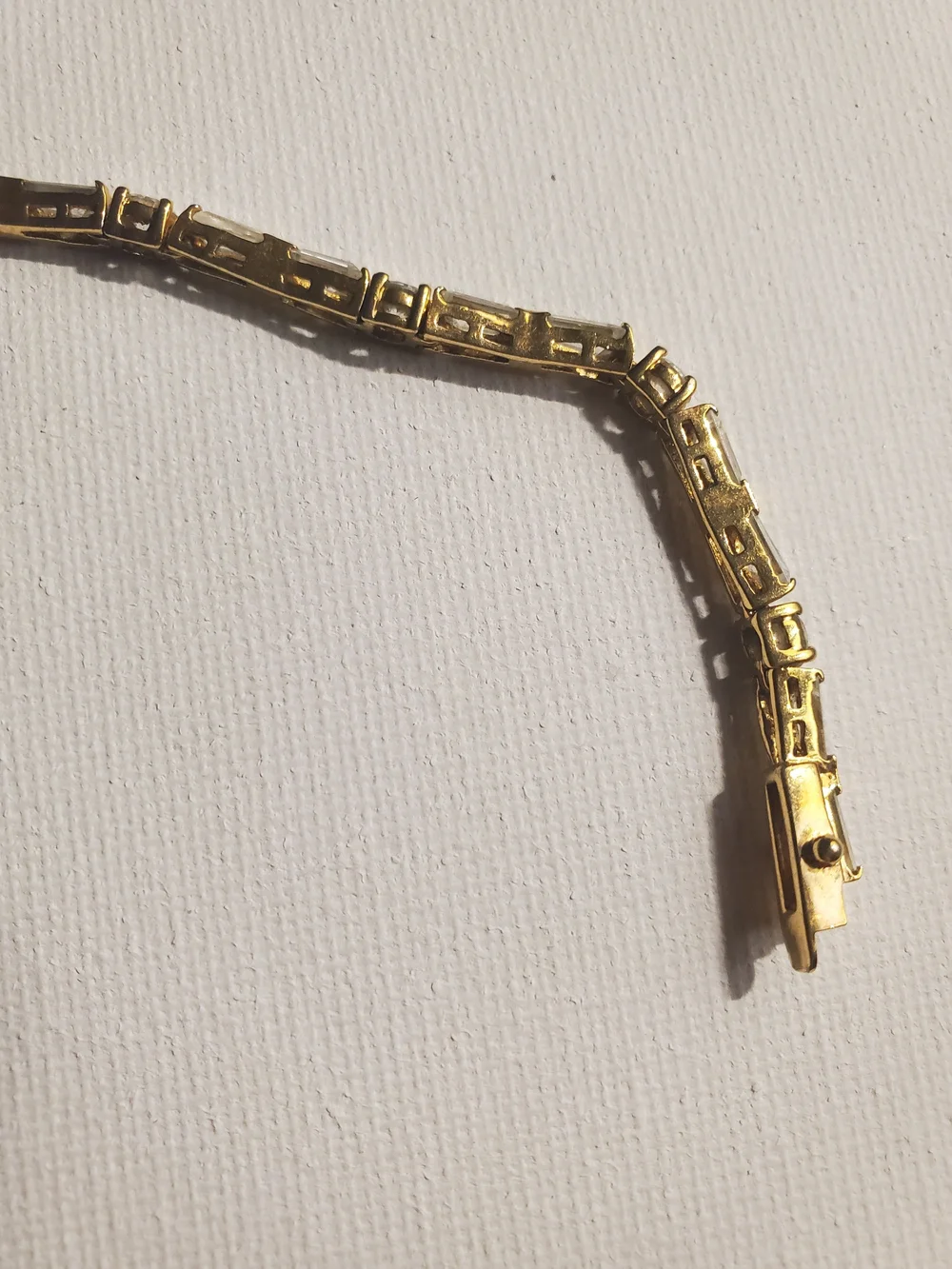 Avon‎ Faux Gold Tone Crystal Tennis Bracelet Women Jewelry
